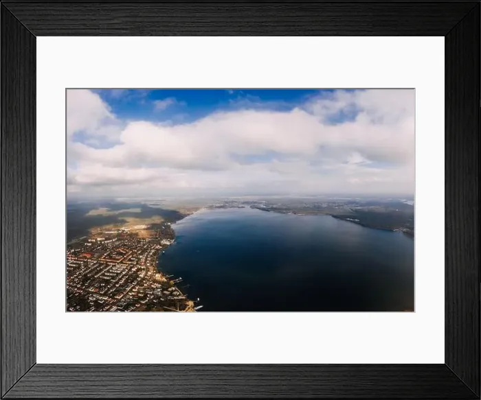 Framed Print : wideangle panorama photo of Muggelsee and Friedrichshagen south east Berlin Framed Print : wideangle panorama photo of Muggelsee and Friedrichshagen south east Berlin
