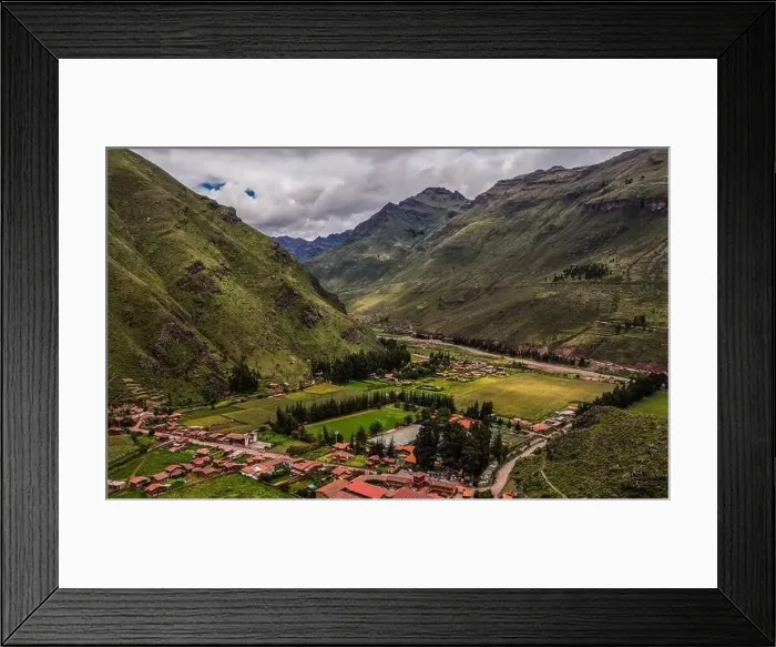 Framed Print : Aerial View over the Club Royal Inka, Pisac, Peru Framed Print : Aerial View over the Club Royal Inka, Pisac, Peru