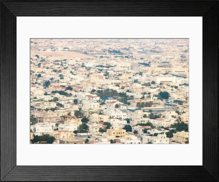 Framed Print : View from the skyscraper to the quarters of Doha, Qatar Framed Print : View from the skyscraper to the quarters of Doha, Qatar