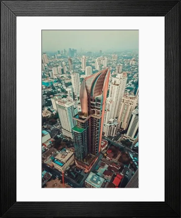 Framed Print : Bangkok Aerial view, above Sukhumvit and Thonglor district in Thailand Framed Print : Bangkok Aerial view, above Sukhumvit and Thonglor district in Thailand