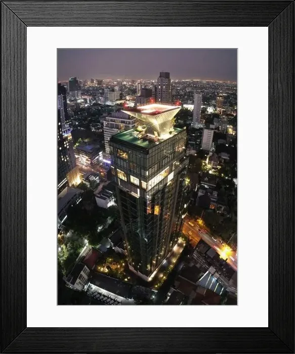 Framed Print : Bangkok Aerial view, above Sukhumvit and Thonglor district in Thailand Framed Print : Bangkok Aerial view, above Sukhumvit and Thonglor district in Thailand