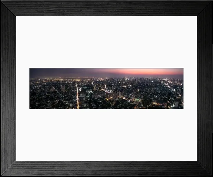 Framed Print : Bangkok Aerial view, above Ekkamai district in Thailand Framed Print : Bangkok Aerial view, above Ekkamai district in Thailand