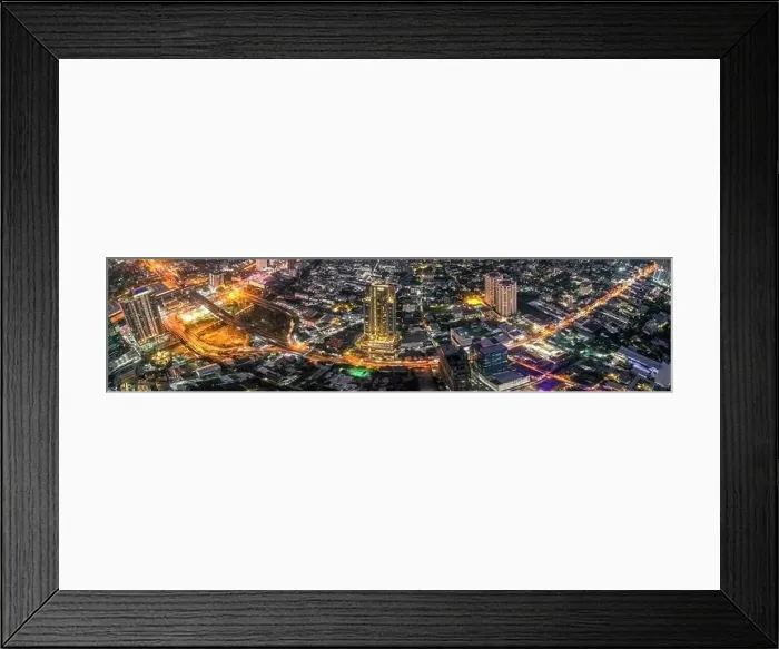 Framed Print : Bangkok Aerial view, above Ekkamai district in Thailand Framed Print : Bangkok Aerial view, above Ekkamai district in Thailand