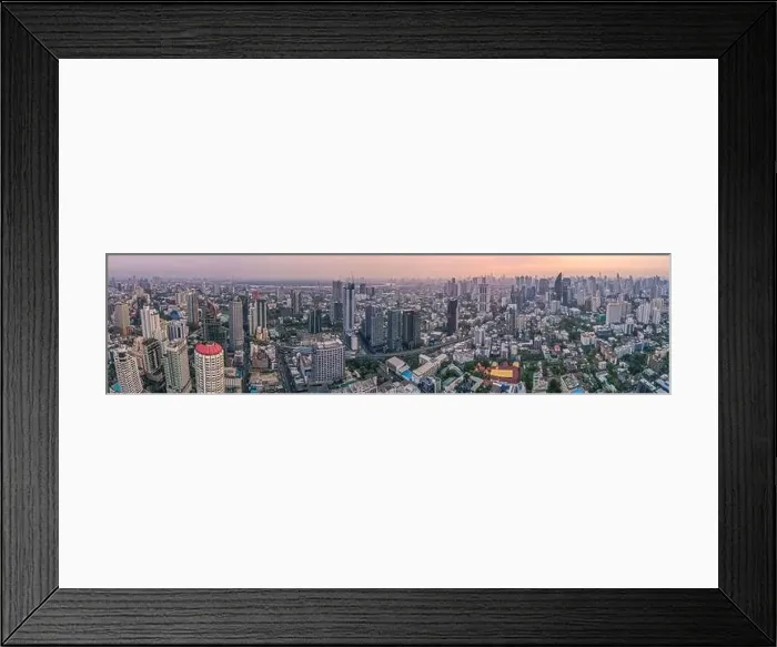 Framed Print : Bangkok Aerial view, above Sukhumvit and Thonglor district in Thailand Framed Print : Bangkok Aerial view, above Sukhumvit and Thonglor district in Thailand