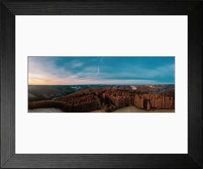 Framed Print : Panoramic view of Bergisches Land, Germany. Drone photography Framed Print : Panoramic view of Bergisches Land, Germany. Drone photography