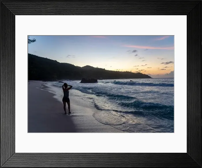 Framed Print : Anse Lazio beach aerial view in Seychelles Praslin Island Framed Print : Anse Lazio beach aerial view in Seychelles Praslin Island