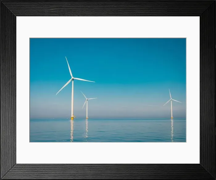 Framed Print : Wind turbine from aerial view Framed Print : Wind turbine from aerial view