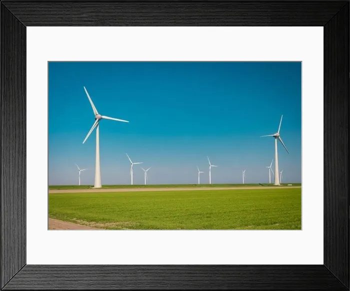 Framed Print : Wind turbine from aerial view Framed Print : Wind turbine from aerial view