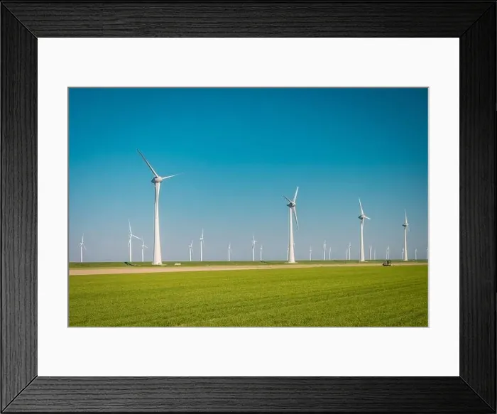 Framed Print : Wind turbine from aerial view Framed Print : Wind turbine from aerial view
