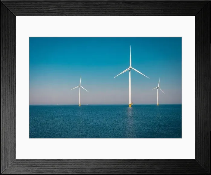 Framed Print : Wind turbine from aerial view Framed Print : Wind turbine from aerial view