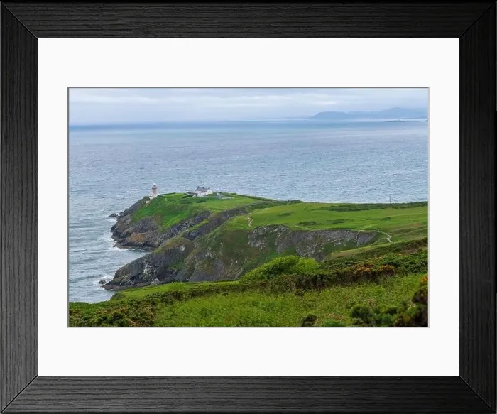 Framed Print : Aerial view of Baily Lighthouse, Howth North Dublin Framed Print : Aerial view of Baily Lighthouse, Howth North Dublin