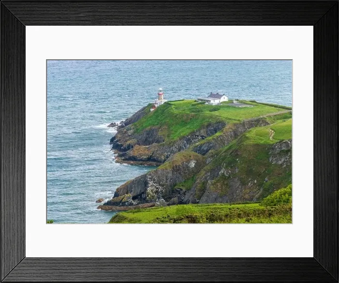 Framed Print : Aerial view of Baily Lighthouse, Howth North Dublin Framed Print : Aerial view of Baily Lighthouse, Howth North Dublin