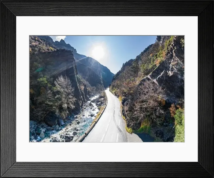 Framed Print : The mountain river along the Road Framed Print : The mountain river along the Road