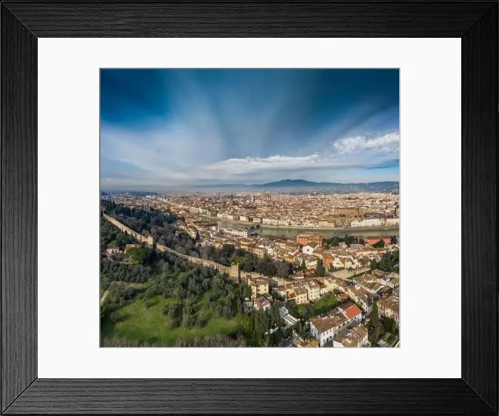 Framed Print : Aerial panorama of Florence at sunrise Framed Print : Aerial panorama of Florence at sunrise