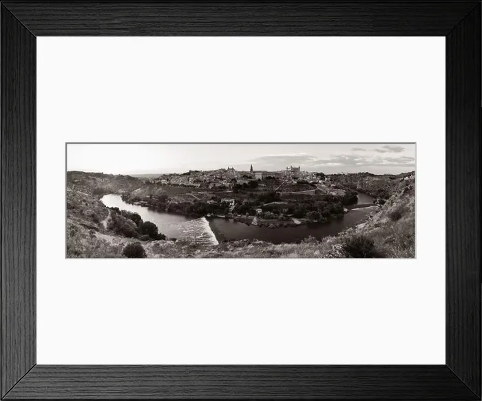 Framed Print : Panorama aerial view of Toledo city skyline with historical buildings in Spain Framed Print : Panorama aerial view of Toledo city skyline with historical buildings in Spain