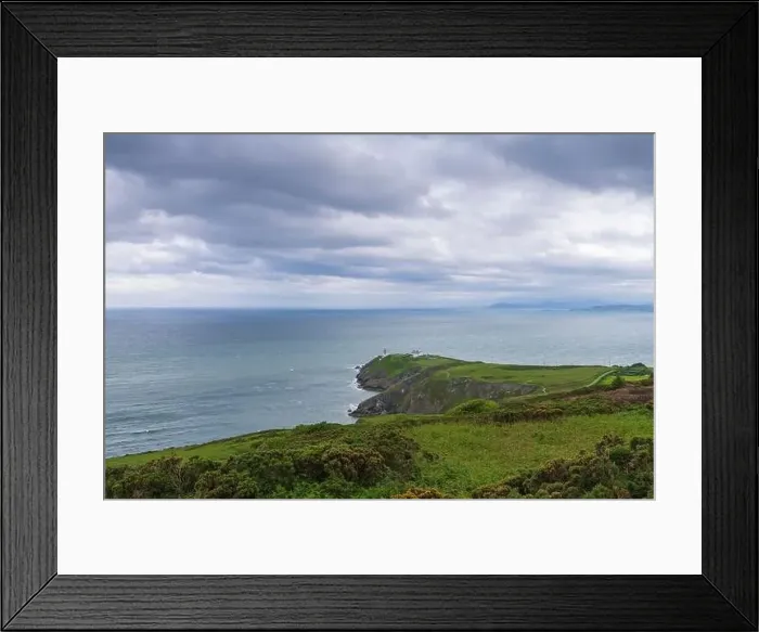 Framed Print : Aerial view of Baily Lighthouse, Howth North Dublin Framed Print : Aerial view of Baily Lighthouse, Howth North Dublin