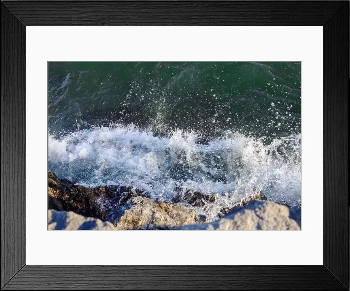 Framed Print : Water coast waves background. Nature water Framed Print : Water coast waves background. Nature water