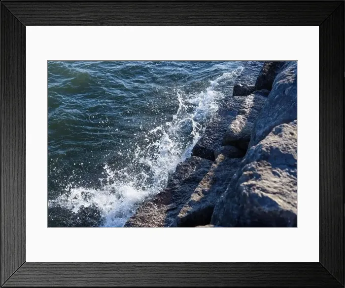 Framed Print : Water coast waves background. Nature water Framed Print : Water coast waves background. Nature water