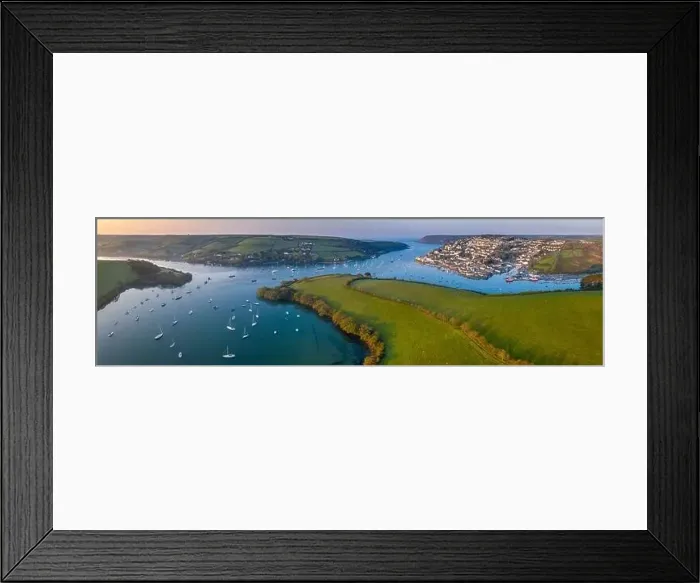 Framed Print : Aerial view by drone of Kingsbridge Estuary and Salcombe in Devon, England, United Kingdom, Europe Framed Print : Aerial view by drone of Kingsbridge Estuary and Salcombe in Devon, England, United Kingdom, Europe