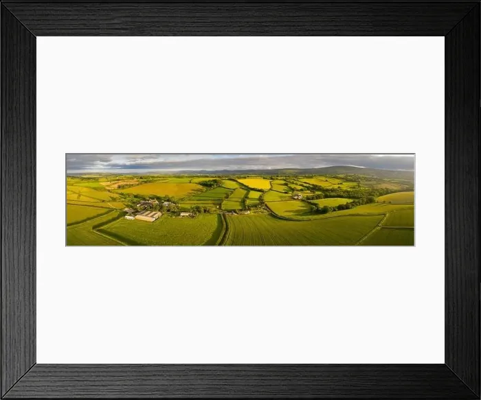 Framed Print : Aerial view by drone of beautiful rolling countryside near Livaton, Devon, England, United Kingdom, Europe Framed Print : Aerial view by drone of beautiful rolling countryside near Livaton, Devon, England, United Kingdom, Europe