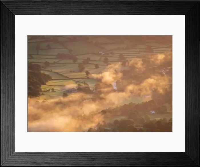Framed Print : Mist floating over the Usk Valley at dawn, Brecon Beacons National Park, Powys, Wales, United Kingdom, Europe Framed Print : Mist floating over the Usk Valley at dawn, Brecon Beacons National Park, Powys, Wales, United Kingdom, Europe