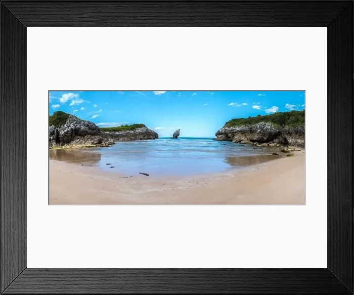 Framed Print : Rocky seashore on a sunny day. Coastal landscape Framed Print : Rocky seashore on a sunny day. Coastal landscape