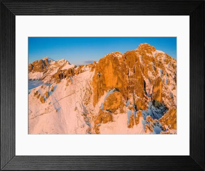 Framed Print : Panoramic of Rifugio Rosalba and Grigne group at sunset, aerial view, Lake Como, Lecco province, Lombardy, Italy Framed Print : Panoramic of Rifugio Rosalba and Grigne group at sunset, aerial view, Lake Como, Lecco province, Lombardy, Italy