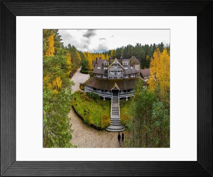 Framed Print : The big wooden house in forest Framed Print : The big wooden house in forest
