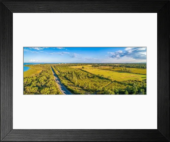 Framed Print : Aerial panorama of beautiful farmland in Victoria, Australia Framed Print : Aerial panorama of beautiful farmland in Victoria, Australia