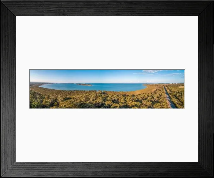 Framed Print : Wide panorama coastal wetlands at Western Port Bay in Victoria, Australia Framed Print : Wide panorama coastal wetlands at Western Port Bay in Victoria, Australia