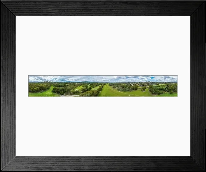 Framed Print : Wide aerial panorama of Rowville Golf Course and reserve in Melbourne, Australia Framed Print : Wide aerial panorama of Rowville Golf Course and reserve in Melbourne, Australia