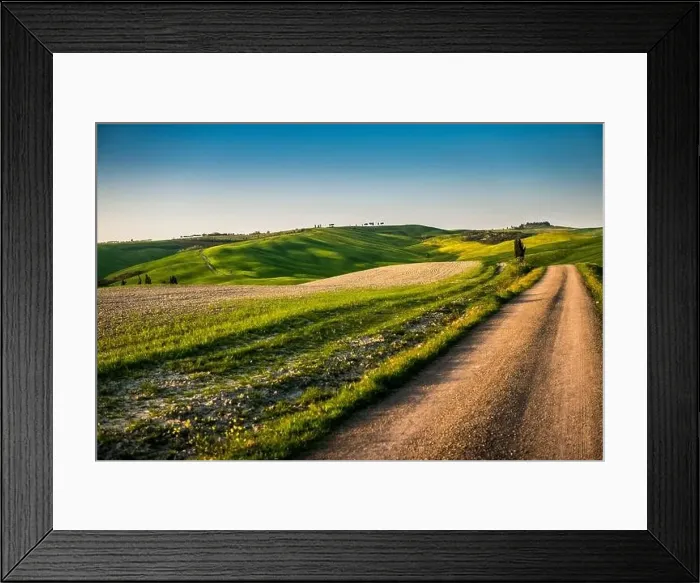 Framed Print : beautiful panorama of sunset in the Tuscany Hills Framed Print : beautiful panorama of sunset in the Tuscany Hills