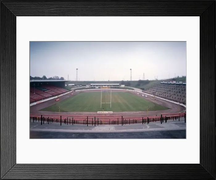 Framed Print : 1993, Odsall Stadium Rugby League ground, Bradford, West Yorkshire, Northern England, UK Framed Print : 1993, Odsall Stadium Rugby League ground, Bradford, West Yorkshire, Northern England, UK