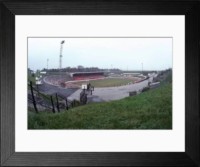 Framed Print : 1993, Odsall Stadium Rugby League ground, Bradford, West Yorkshire, Northern England, UK Framed Print : 1993, Odsall Stadium Rugby League ground, Bradford, West Yorkshire, Northern England, UK