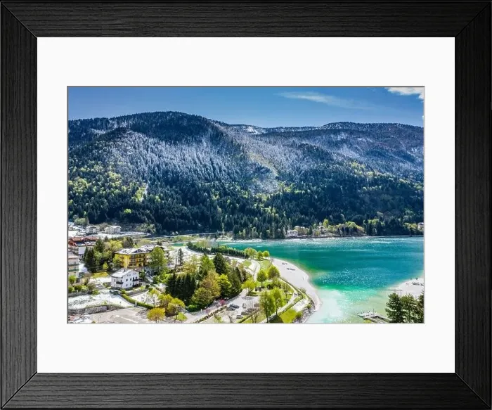 Framed Print : The Improbable aerial landscape of village Molveno Framed Print : The Improbable aerial landscape of village Molveno