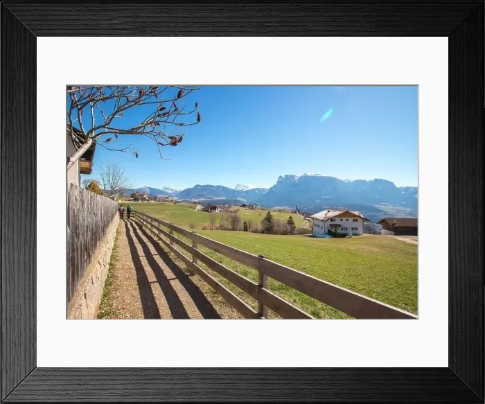 Framed Print : Church in Renon Ritten Bolzano Alps Italy, sunny day Framed Print : Church in Renon Ritten Bolzano Alps Italy, sunny day