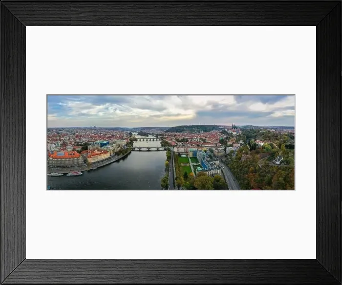 Framed Print : Aerial Prague panoramic drone view of the city of Prague at the Old Town Square Framed Print : Aerial Prague panoramic drone view of the city of Prague at the Old Town Square