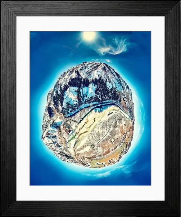 Framed Print : Panoramic aerial view: beautiful spring landscape Framed Print : Panoramic aerial view: beautiful spring landscape