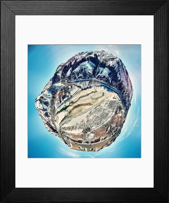 Framed Print : Panoramic aerial view: beautiful spring landscape Framed Print : Panoramic aerial view: beautiful spring landscape