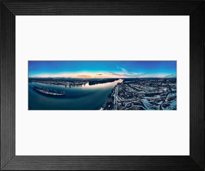 Framed Print : Panoramic aerial view: beautiful spring landscape Framed Print : Panoramic aerial view: beautiful spring landscape
