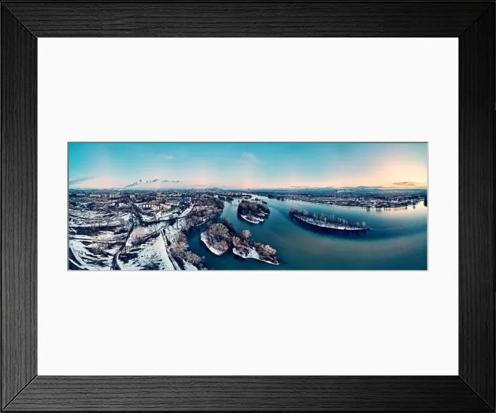 Framed Print : Panoramic aerial view: beautiful spring landscape Framed Print : Panoramic aerial view: beautiful spring landscape