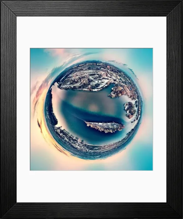 Framed Print : Panoramic aerial view: beautiful spring landscape Framed Print : Panoramic aerial view: beautiful spring landscape