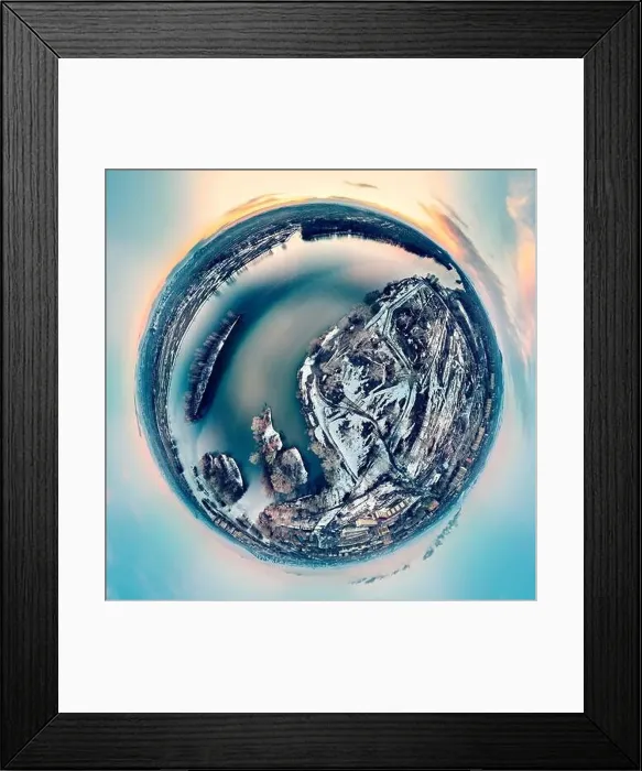 Framed Print : Panoramic aerial view: beautiful spring landscape Framed Print : Panoramic aerial view: beautiful spring landscape