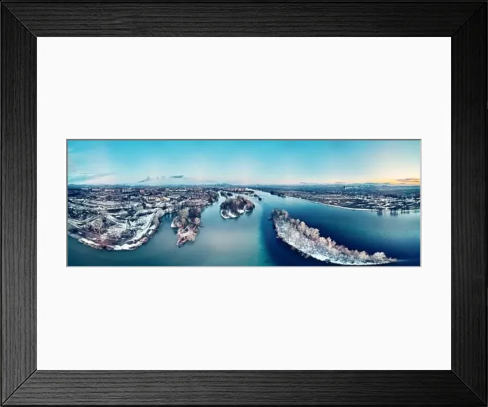 Framed Print : Panoramic aerial view: beautiful spring landscape Framed Print : Panoramic aerial view: beautiful spring landscape