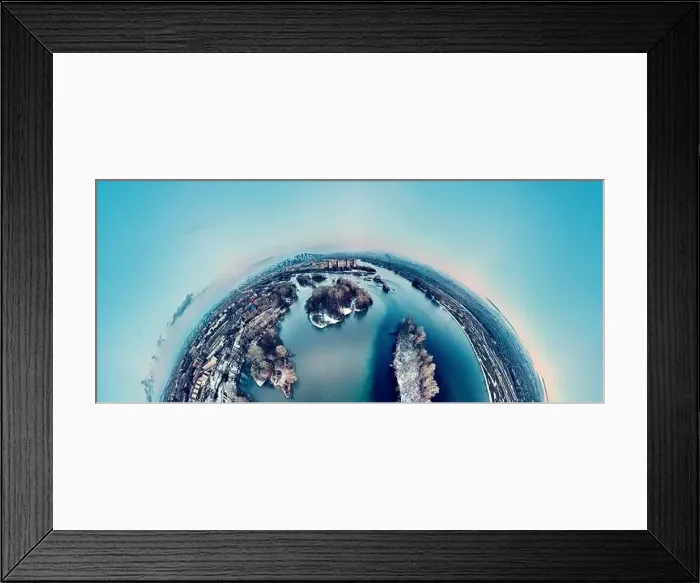 Framed Print : Panoramic aerial view: beautiful spring landscape Framed Print : Panoramic aerial view: beautiful spring landscape