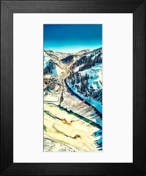 Framed Print : Panoramic aerial view: beautiful spring landscape Framed Print : Panoramic aerial view: beautiful spring landscape