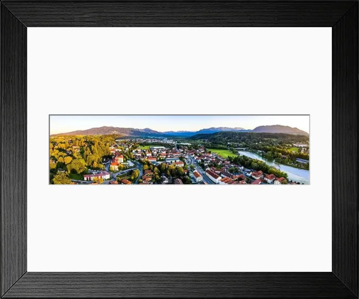 Framed Print : Aerial of old bavarian town Bad Toelz in Bavaria Framed Print : Aerial of old bavarian town Bad Toelz in Bavaria