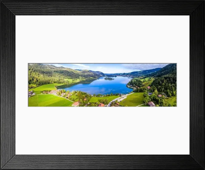 Framed Print : Schliersee Lake Panorama Aerial Shot. Bavaria, Germany Framed Print : Schliersee Lake Panorama Aerial Shot. Bavaria, Germany