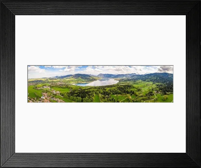 Framed Print : Lake Tegernsee in the Bavarian Alps. Aerial Drone Panorama Shot. Spring Framed Print : Lake Tegernsee in the Bavarian Alps. Aerial Drone Panorama Shot. Spring