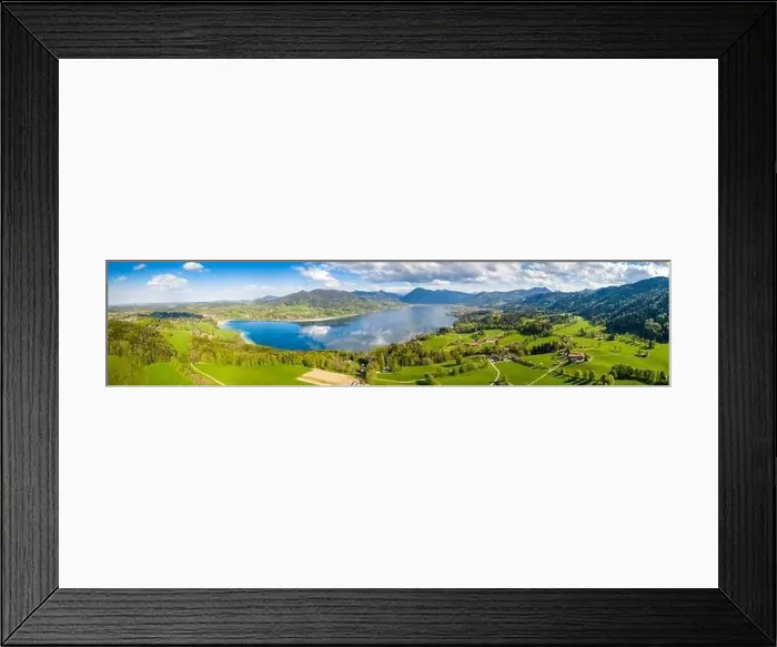 Framed Print : Lake Tegernsee in the Bavarian Alps. Aerial Drone Panorama Shot. Spring Framed Print : Lake Tegernsee in the Bavarian Alps. Aerial Drone Panorama Shot. Spring